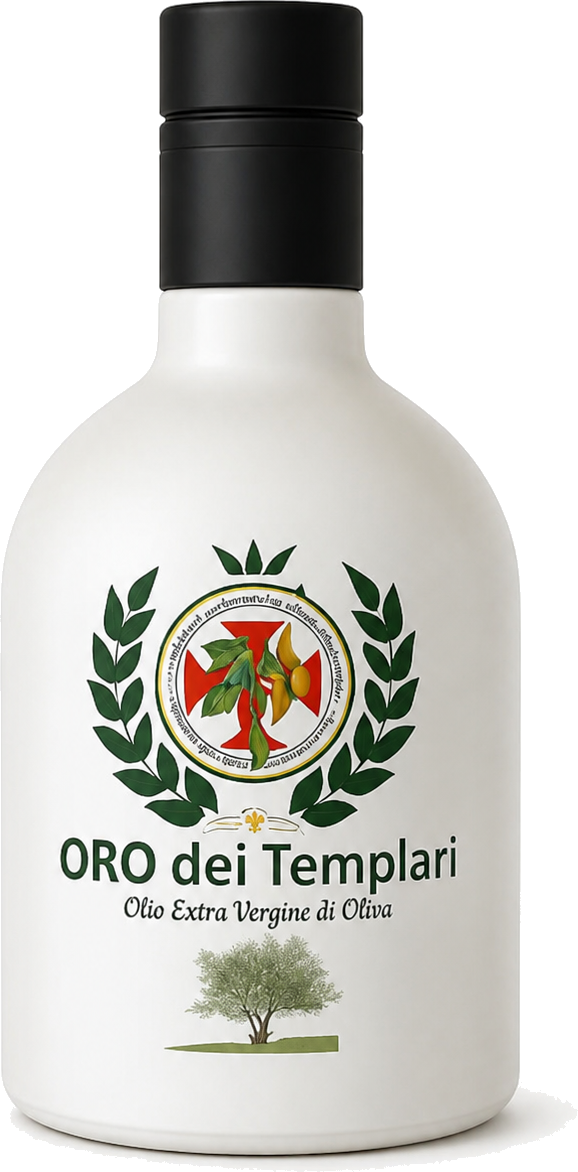 La bottiglia di olio extravergine Oro dei Templari